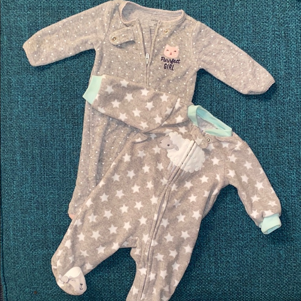 Two Carters footie pajamas